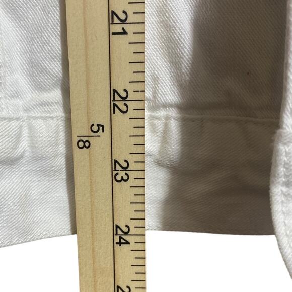 VINTAGE Y2K Tommy Hilfiger white denim jacket with embroidered logo on back XL - Picture 8 of 10